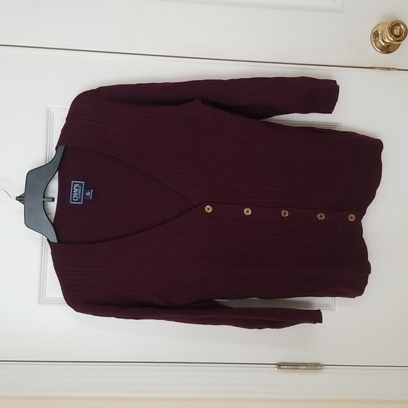 Chaps Ladies Cable Cardigan - Picture 1 of 4